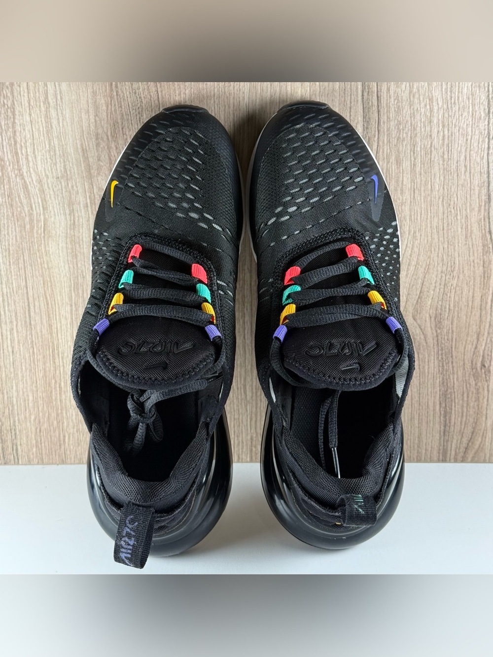 Nike Air Max 270 Game Change Black Multi Color Shoes CJ6960-001 GS 7Y / Wmns 8.5 - Picture 8 of 9